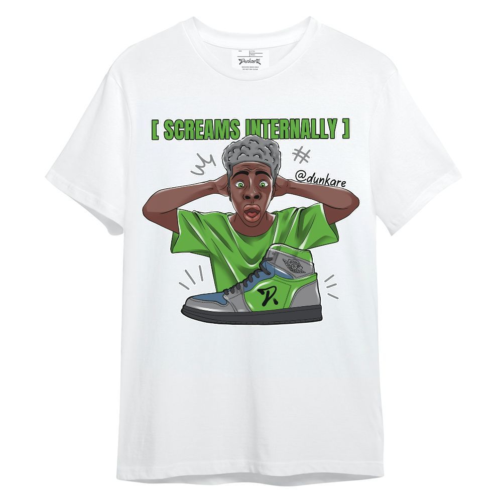 Shirt To Match Retro Green Bean 5s - Scream Internally Unisex Shirt