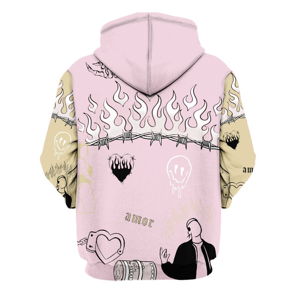 Hoodie To Match Denim Iced Carmine 4s - Snake Trust No One All Over Print