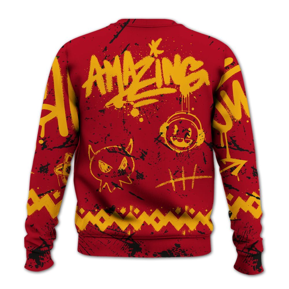 Sweatshirt To Match Cardinal 7s - Friday Sneaker Crayon All Over Print