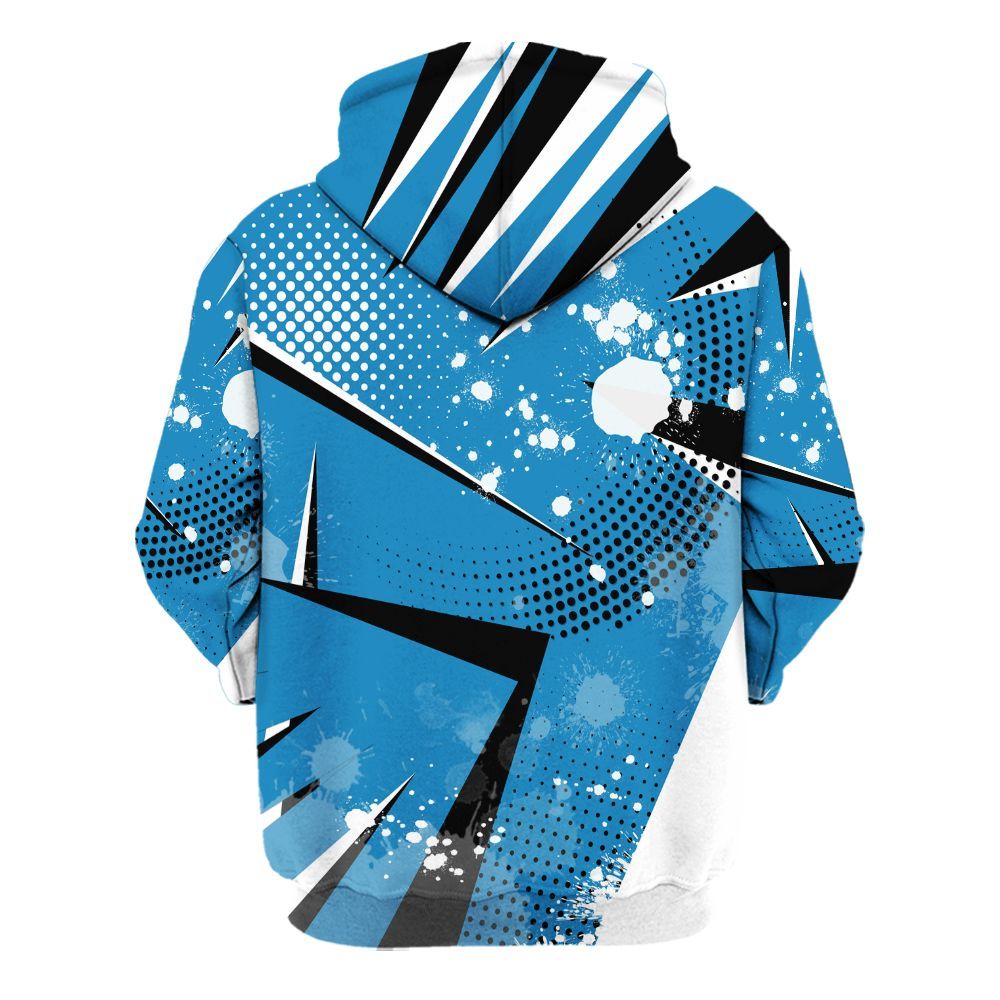 Hoodie To Match Retro University Blue 9s - Poly Trust No One Dripping All Over Print