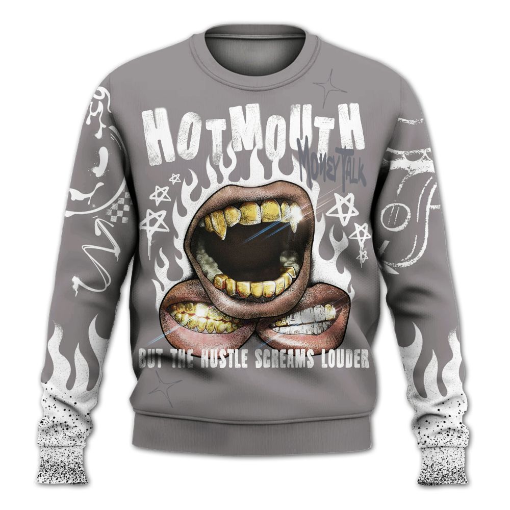 Sweatshirt To Match Cool Grey 11s - Mouth Burning Street Style All Over Print