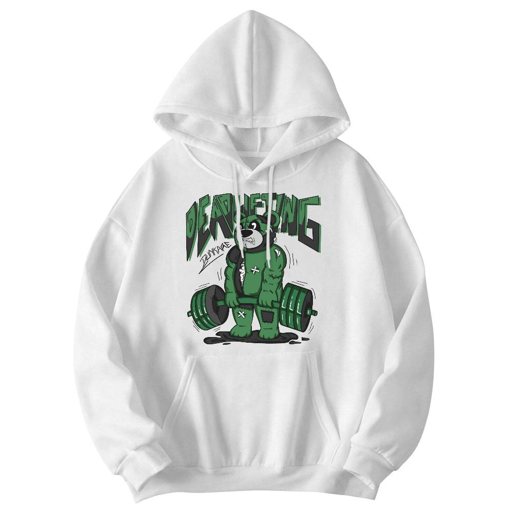 Sweatshirt To Match Lucky Green 1s - Deadlifting Bear Graphic