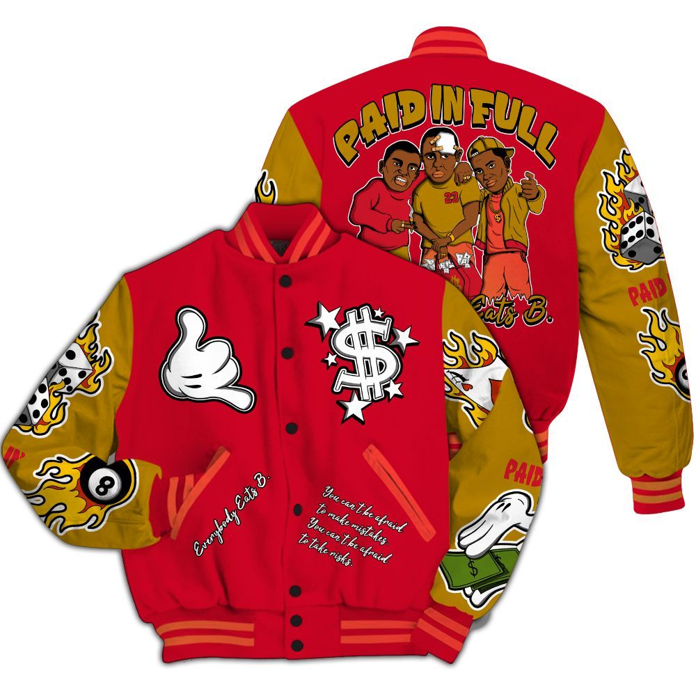 Varsity Jacket To Match Ja 3 Raptor - Everybody Paid In Full Graphic All Over Print