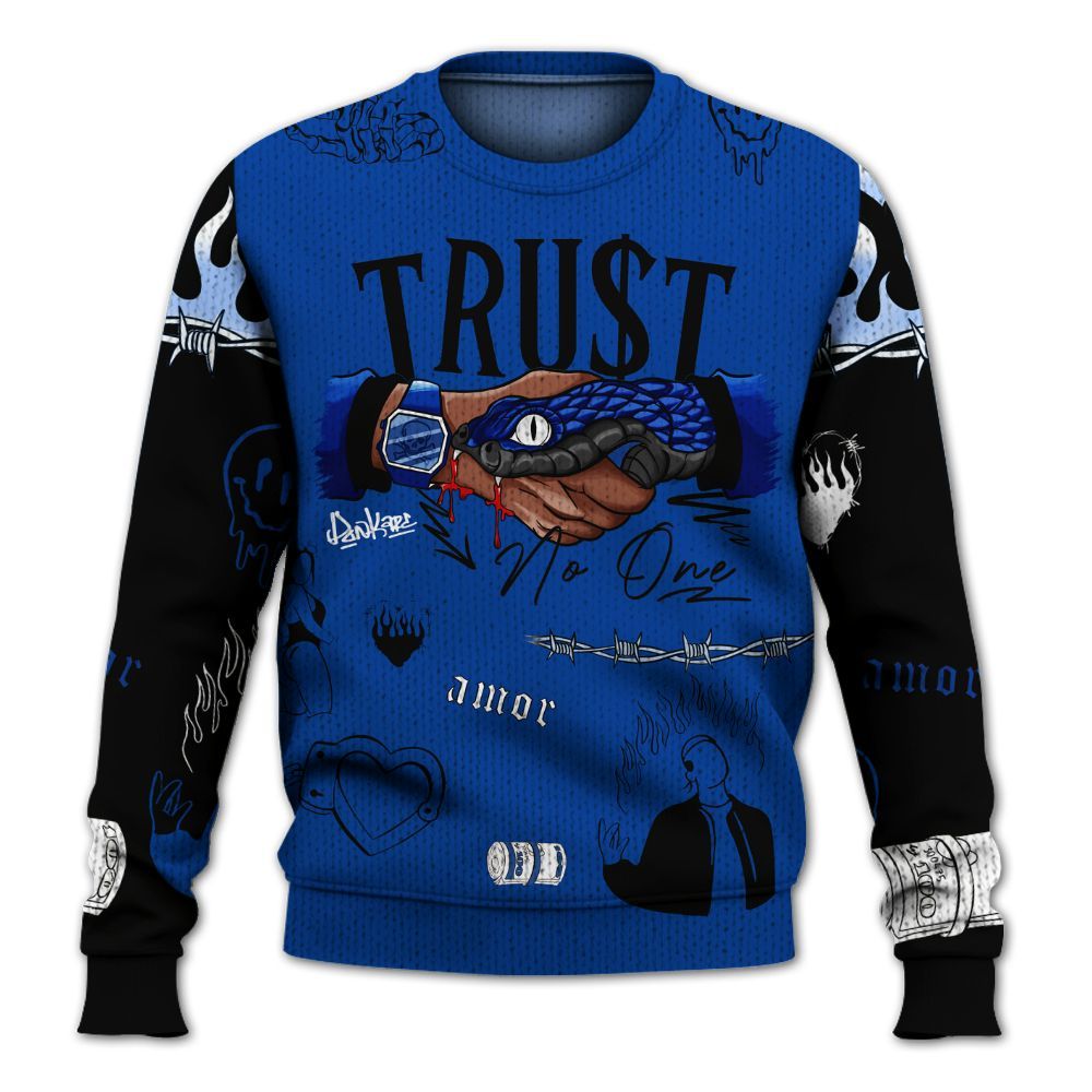 Knitted Sweater To Match Hyper Royal 12s - Snake Trust No One