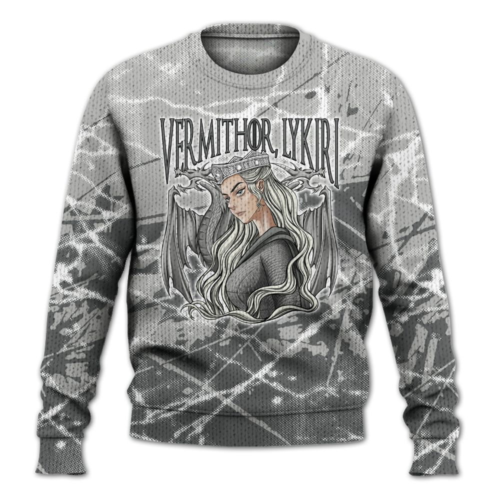 Knitted Sweater To Match Retro Wet Cement 4s - Dragon's Mom! Profound