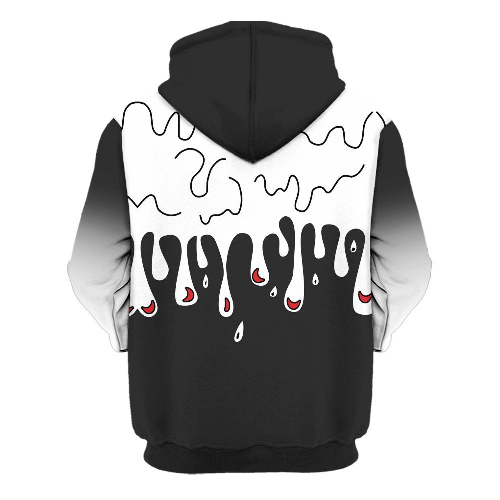 Hoodie To Match Prime 93 Fire Red - Snake Trust No One Drip All Over Print