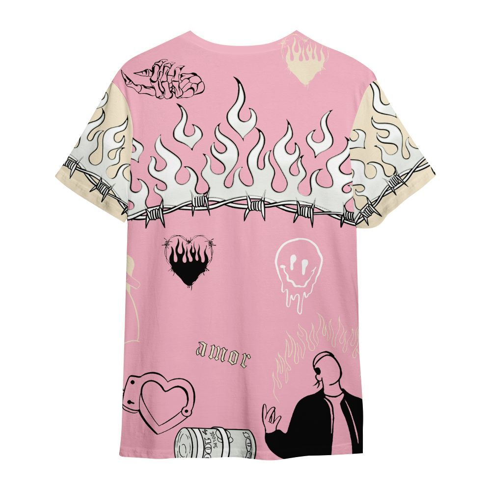 Shirt To Match Low OG Shy Pink 1s - Snake Trust No One All Over Print