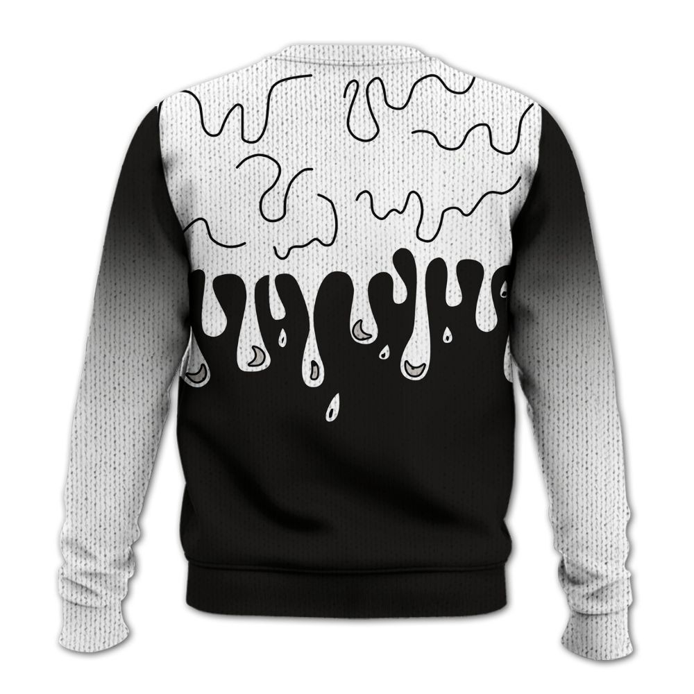 Knitted Sweater To Match Retro Reverse Metallic 5s - Trust No One Drip Graphic