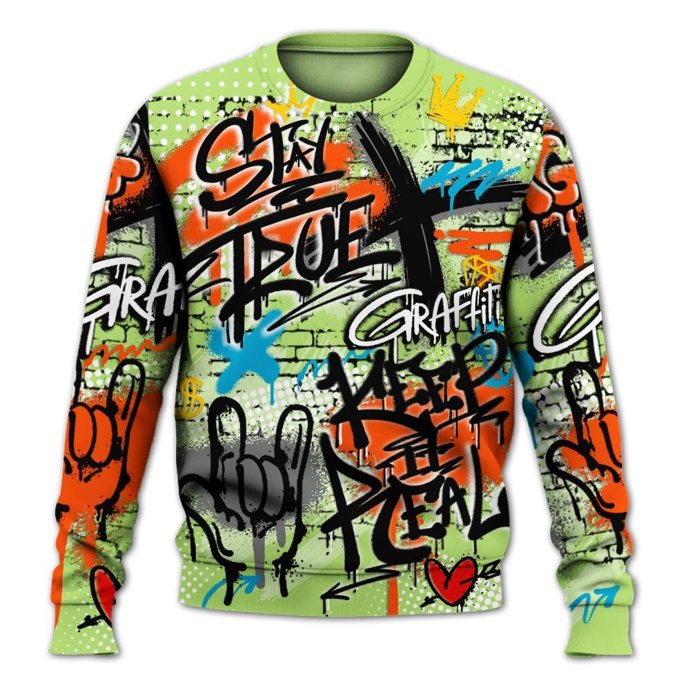 Sweatshirt To Match Kobe 9 Elite What The - True It Real Graffiti Streetwear All Over Print