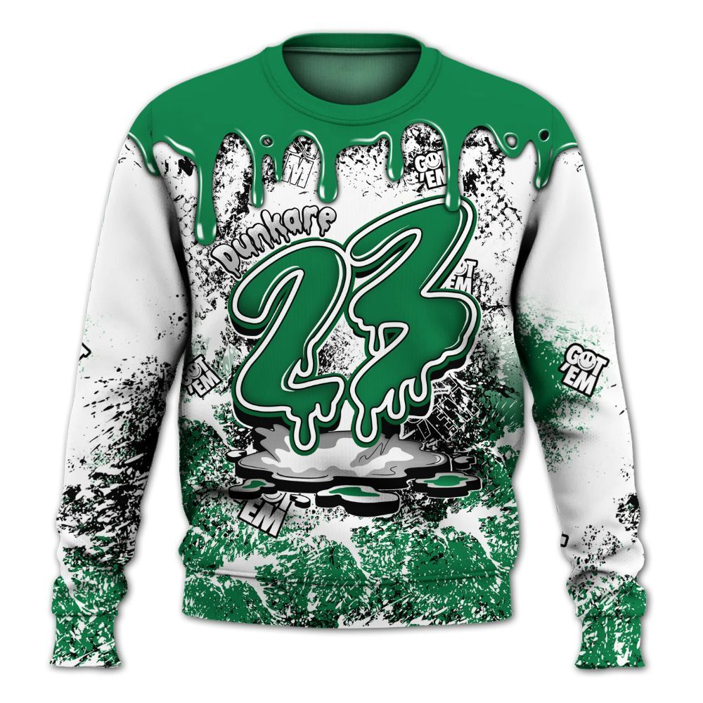 Sweatshirt To Match Pine Green 13s - Dripping 23 Drip All Over Print