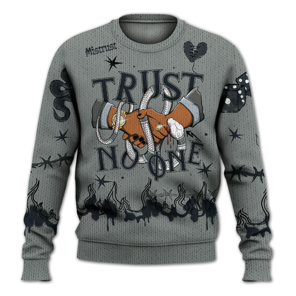 Knitted Sweater To Match Retro Georgetown 6s - Trust No One Snake-Bite Doodle Crayon