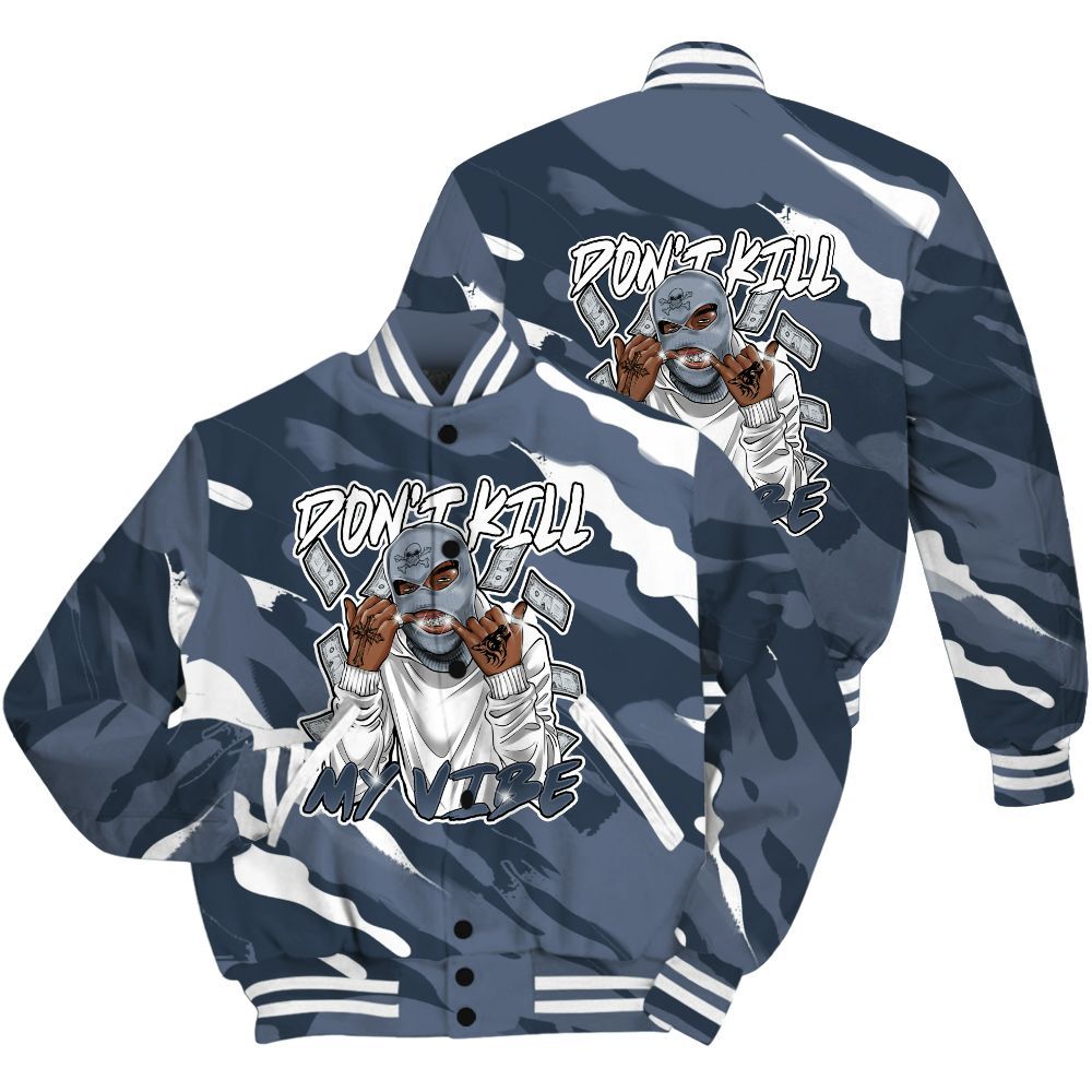 Varsity Jacket To Match Low Diffused Blue 11s Shirt - Vibe.Unique Colored All Over Print