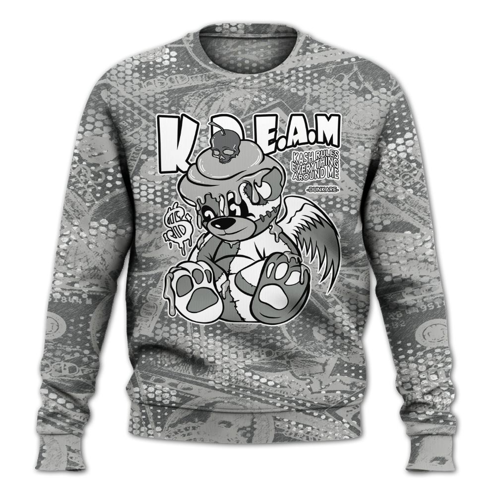 Sweatshirt To Match Retro Wet Cement 4s - Loot Bear All Over Print