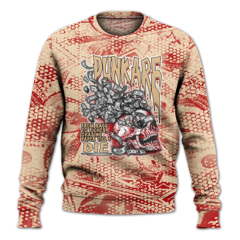 Sweatshirt To Match Dunk Low Strawberry Waffle - From Rags To Riches All Over Print