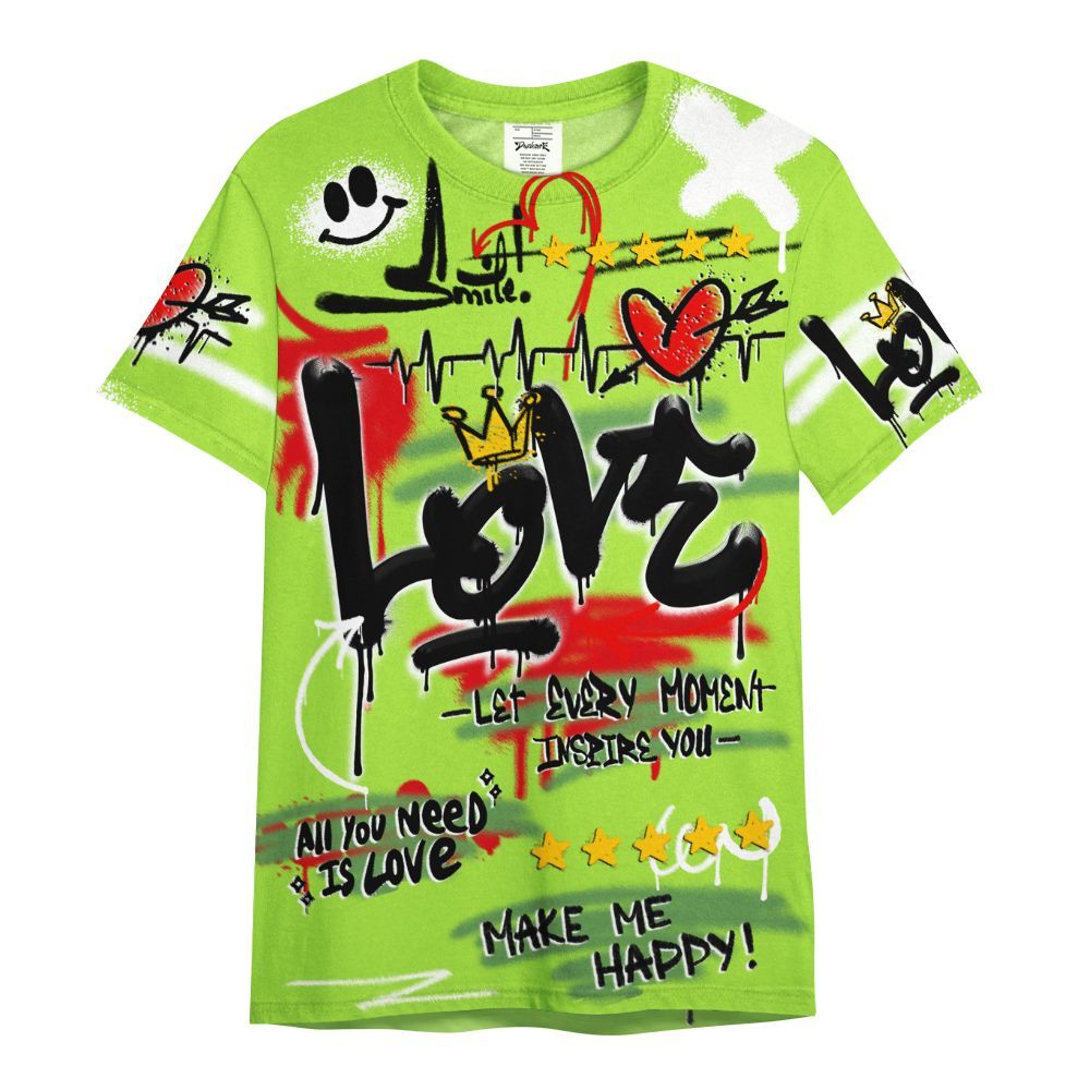 Shirt To Match Kobe 6 SE Grinch - Happy Love Beats Graffiti Streetwear All Over Print
