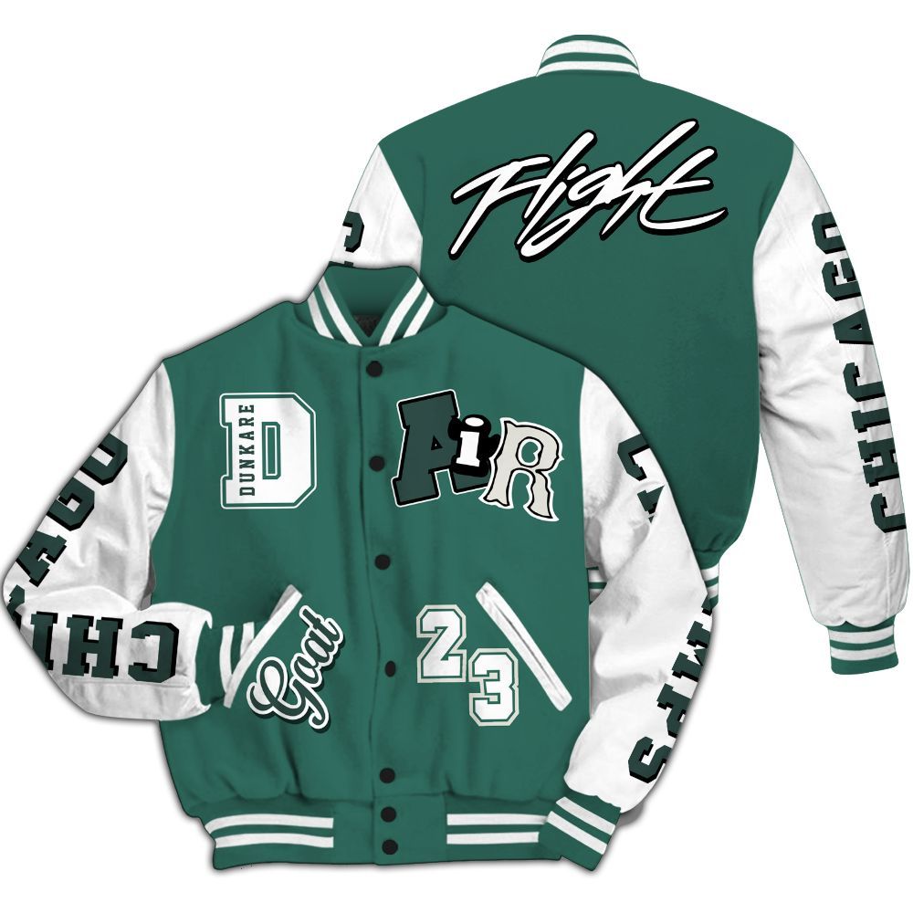 Varsity Jacket To Match RM Oxidized Green 4s - AIR Number 23 GOAT All Over Print
