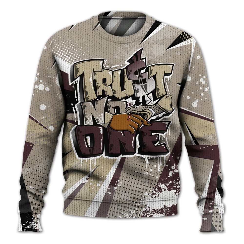 Knitted Sweater To Match AMM Retro Phantom 4s - Poly Trust No One Dripping