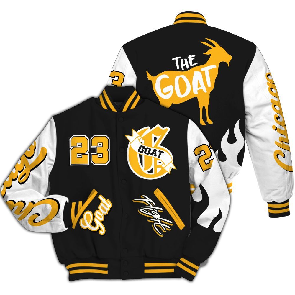 Varsity Jacket To Match White Taxi 12s - G.O.A.T Flight Streetwear Graphic All Over Print