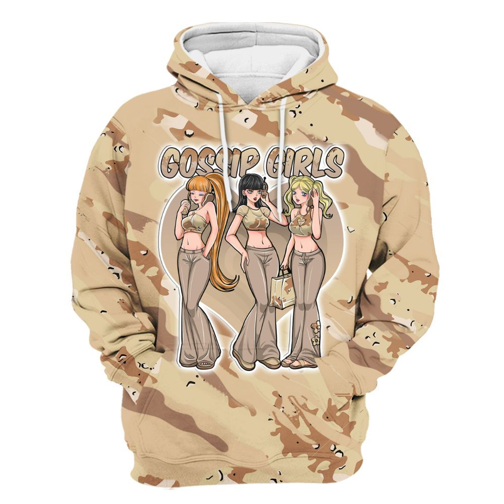 Hoodie To Match Desert Camo 3s - Gossip'Girls All Over Print