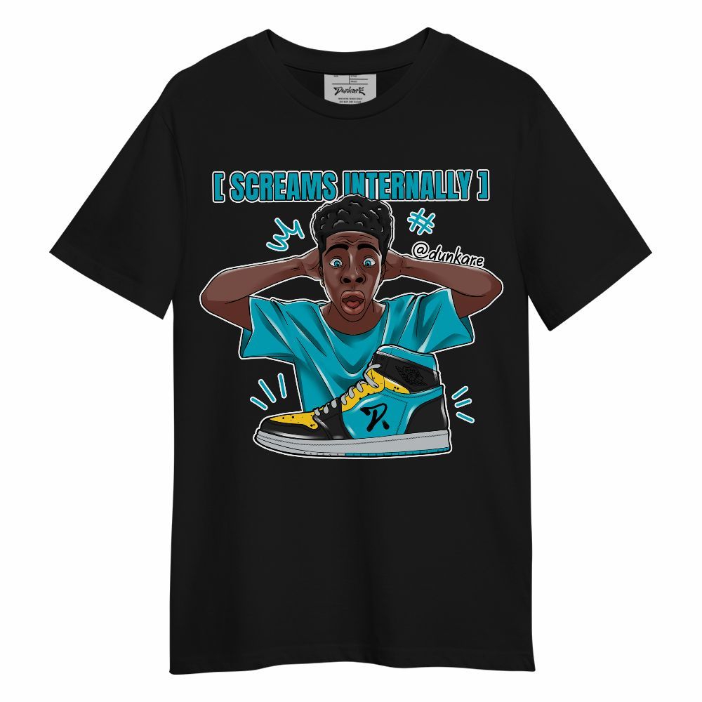 Shirt To Match Retro Aqua 5s - Scream Internally Unisex Shirt