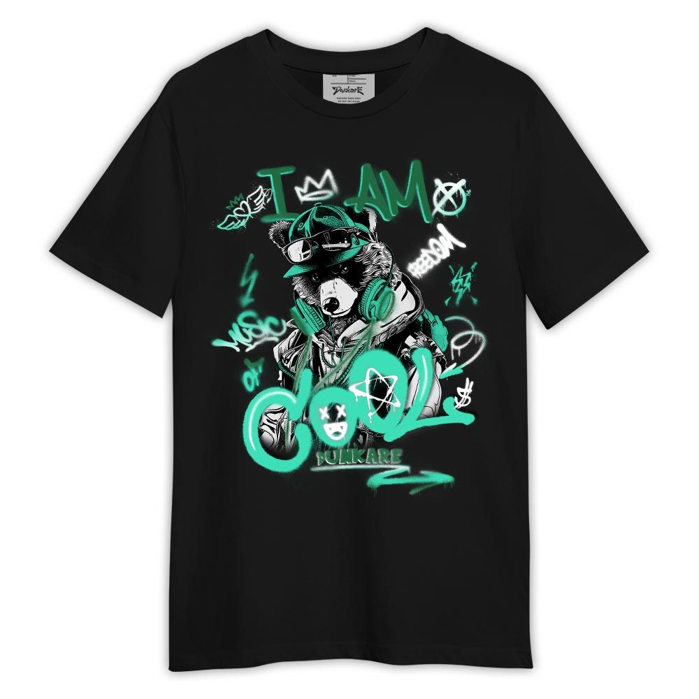 Shirt To Match Black Green Glow 3s - I Am Cool Bear Shirt Outfit 3 Green Glow 1305 HDT