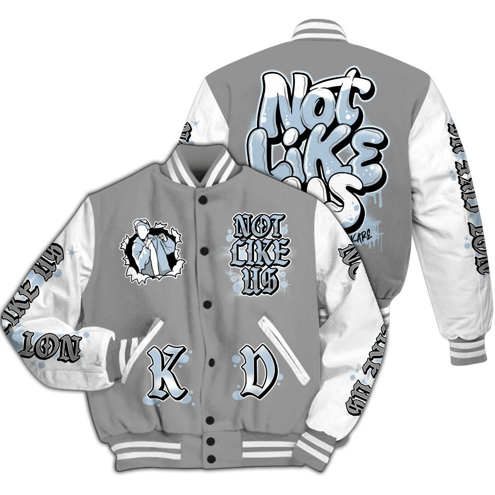 Varsity Jacket To Match Cool Grey 6s - None Like Us Graphic All Over Print