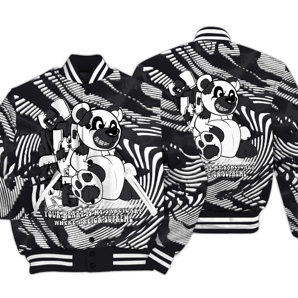 Varsity Jacket To Match White Thunder 4s - Possession Bear Fume Varsity Jacket Unisex