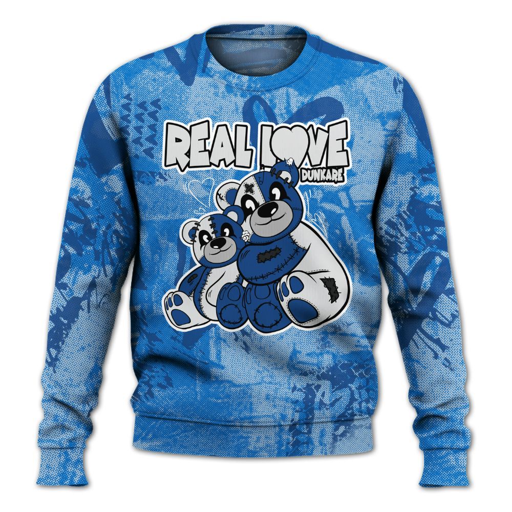 Sweatshirt To Match Blueberry 12s - Sincere Fondness Bear All Over Print