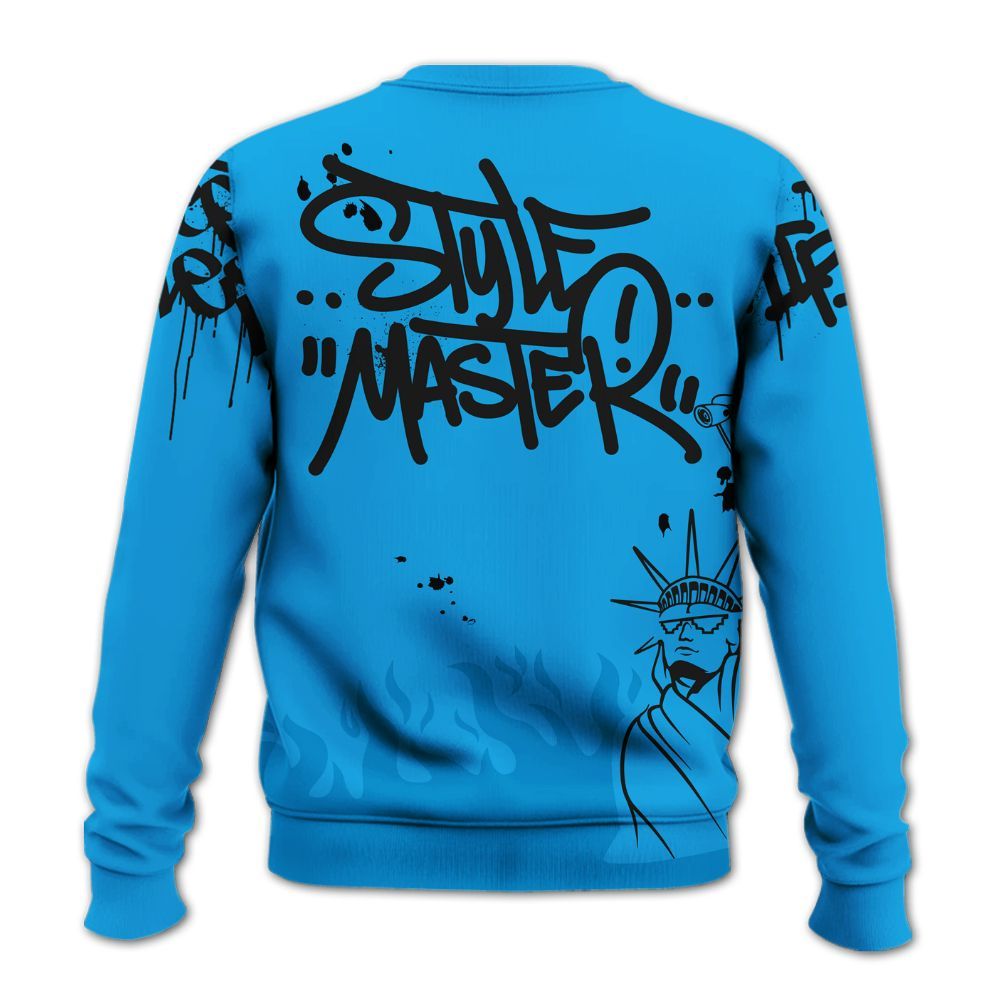 Sweatshirt To Match Black University Blue 2022 13s - Graphic Fck Around Find Out All Over Print