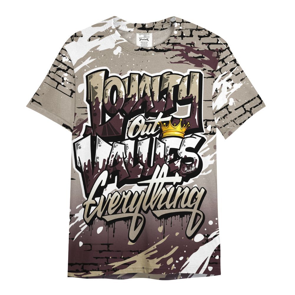 Shirt To Match AMM Retro Phantom 4s - Values Of Loyalty Drip All Over Print