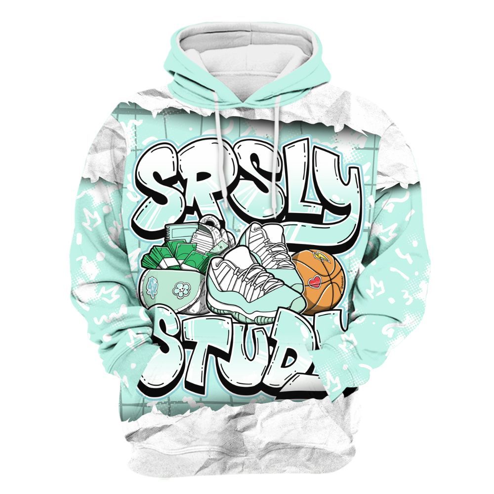 Hoodie To Match Retro Low Igloo 11s - SRSLY Study Doodle All Over Print