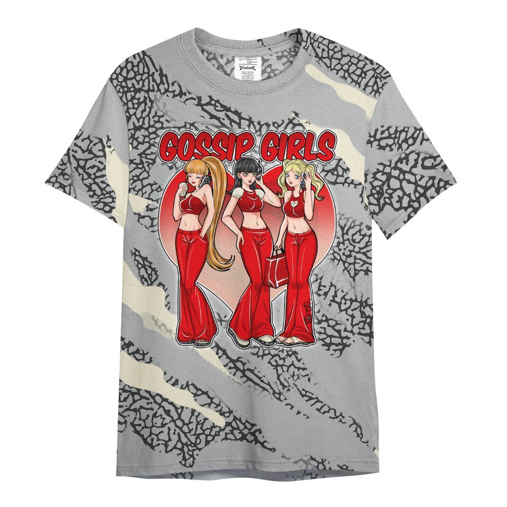 Shirt To Match Cement Grey 3s - Gossip'Girls All Over Print