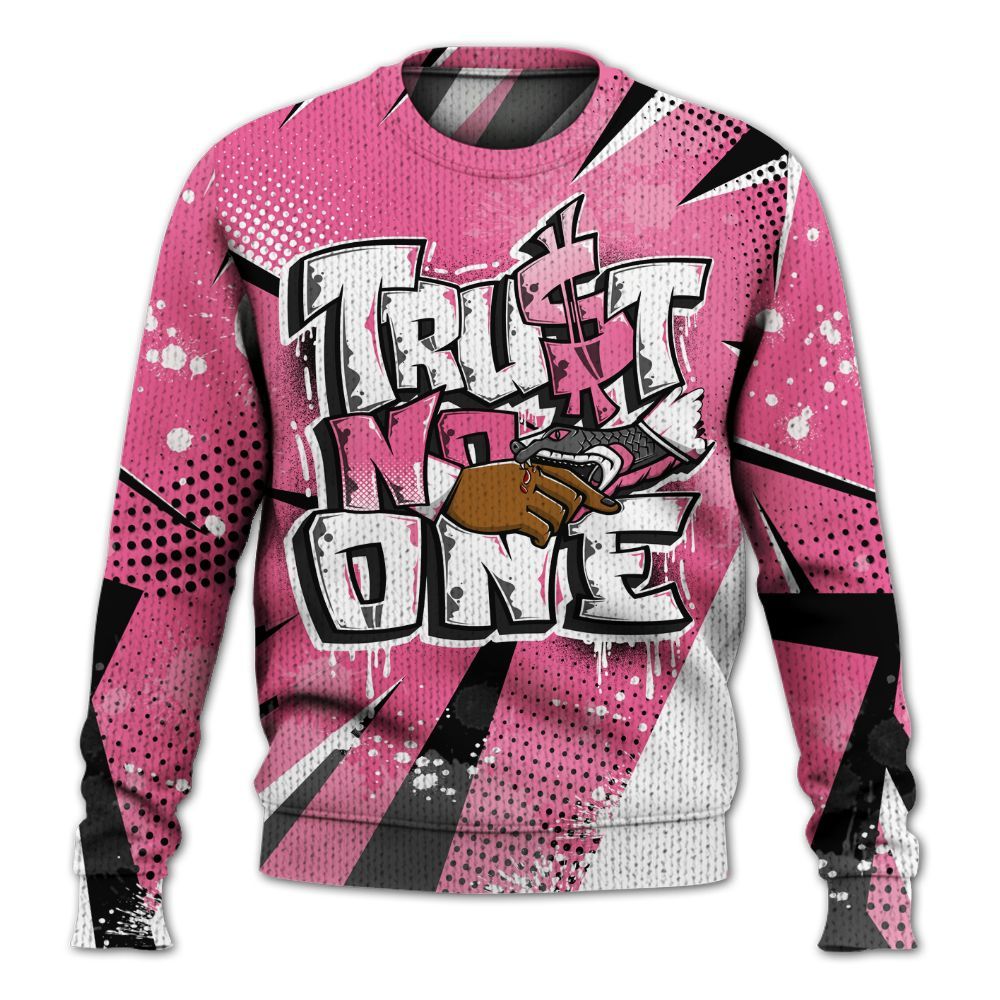 Knitted Sweater To Match Air Max SNDR Hyper Pink - Poly Trust No One Dripping