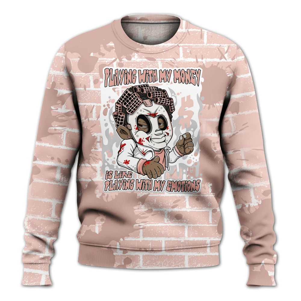 Sweatshirt To Match Low Legend Pink 11s - Playing With My Money Graphic Halloween All Over Print
