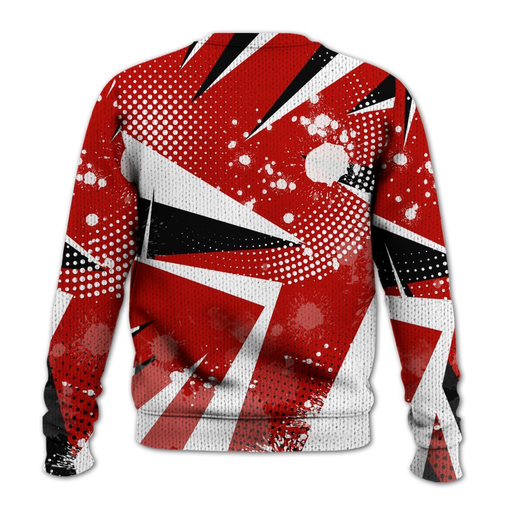 Sweater To Match OG Fire Red 5s - Poly Trust No One Dripping Graphic