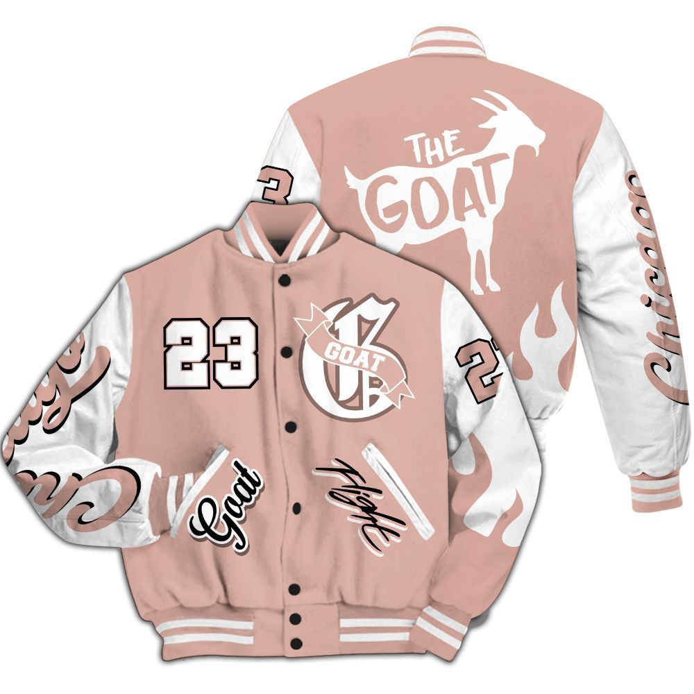 Varsity Jacket To Match Dunk Low Pink Velvet - The G.O.A.T Flight Streetwear All Over Print