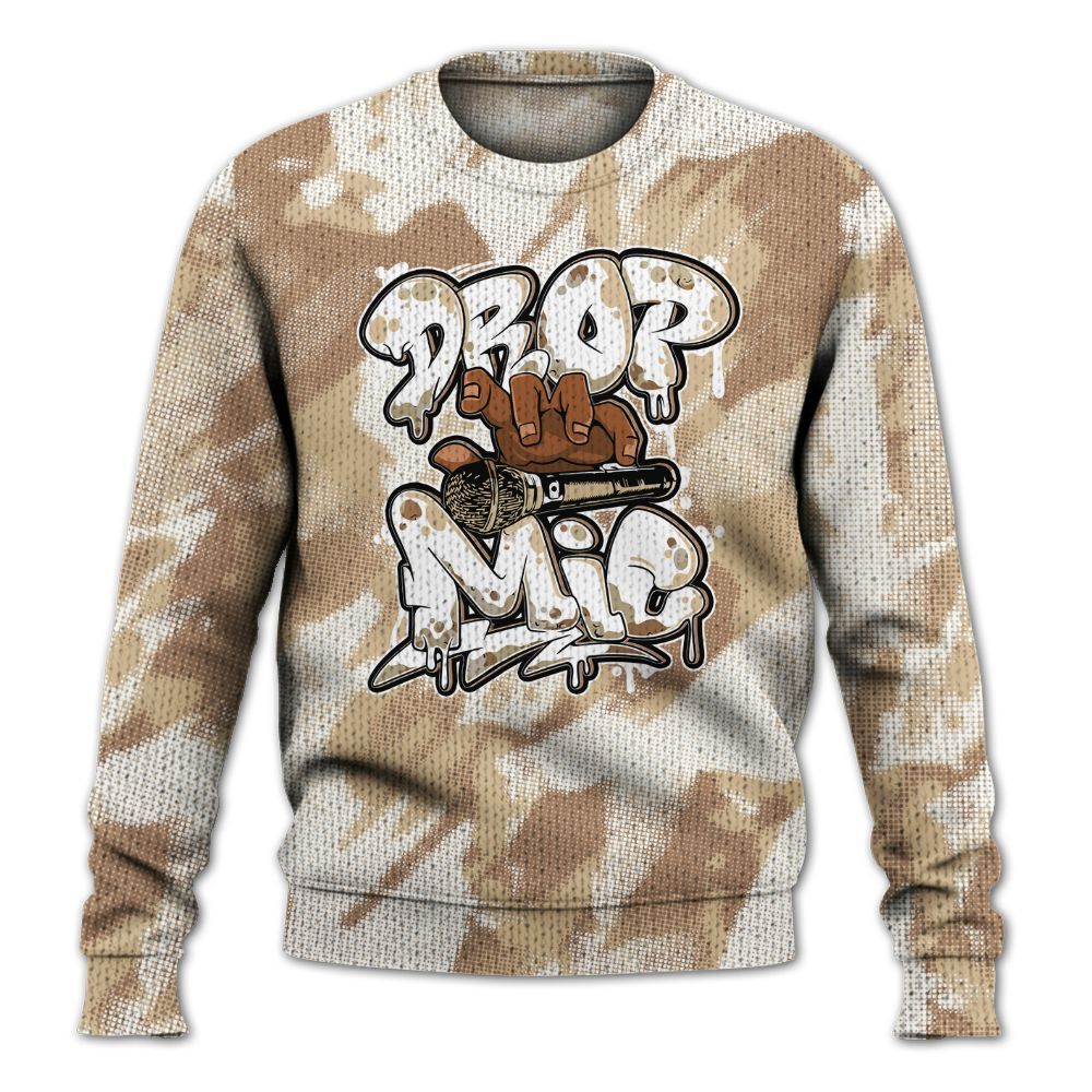 Knitted Sweater To Match Desert Camo 3s - Drop Mic Abstract