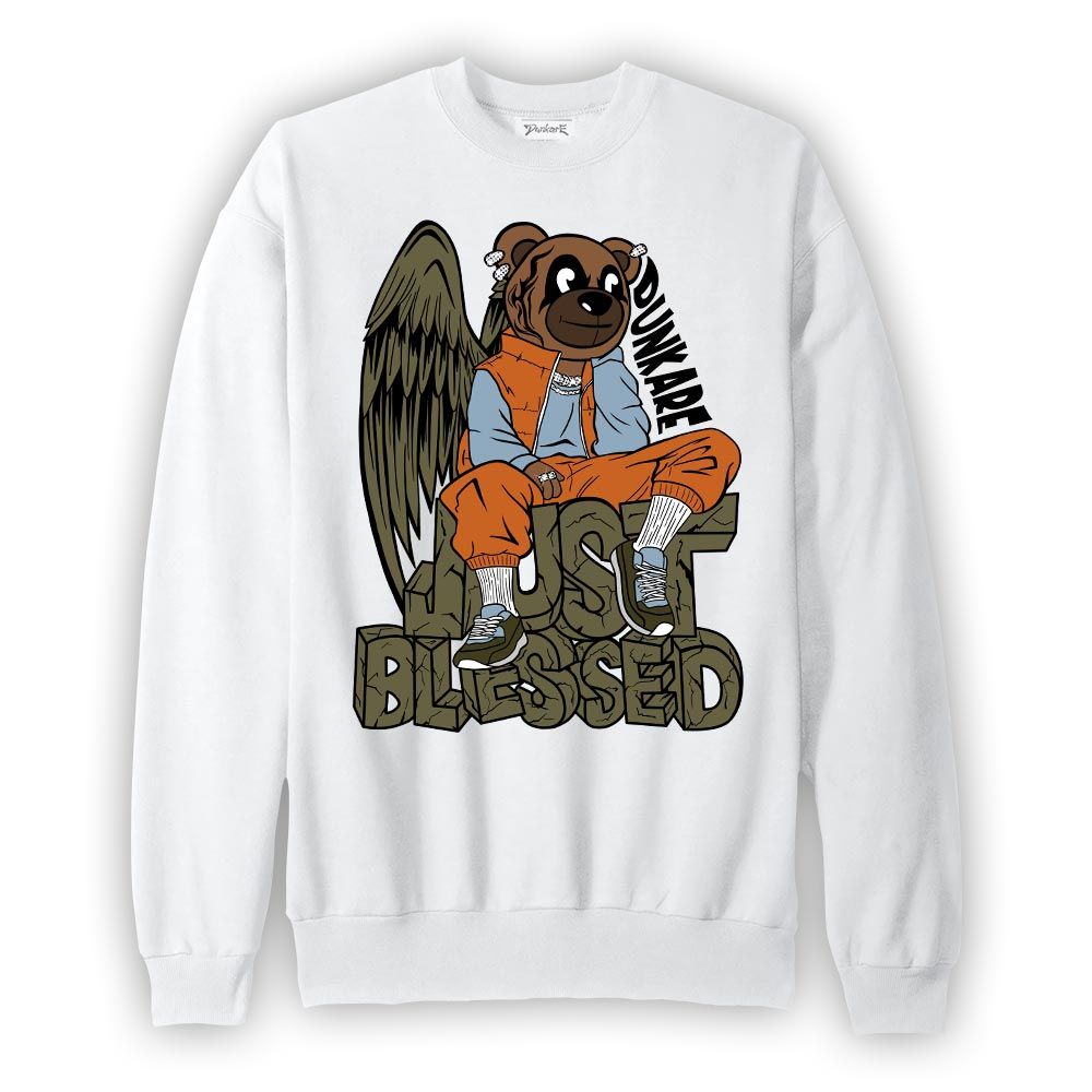 Sweatshirt To match Olive 5s Sweatshirt - Blessing Bear Graphic