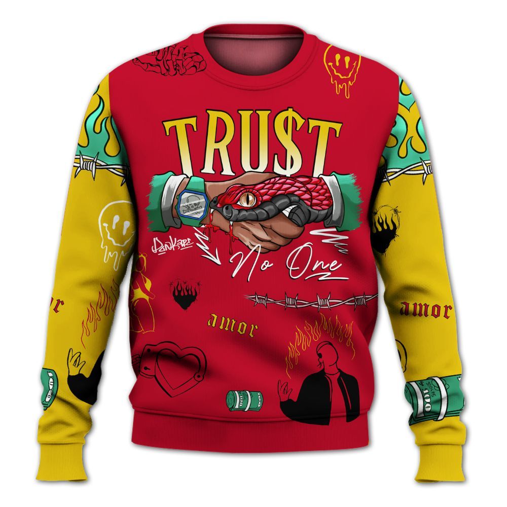 Sweatshirt To Match Miro 7s - Snake Trust No One All Over Print
