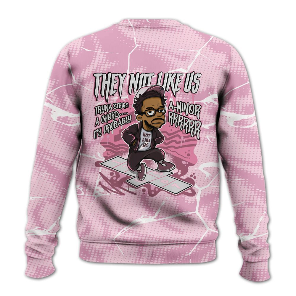 Sweatshirt To Match Orchid 4s - Hopscotch Dislike Us Graphic Crack All Over Print