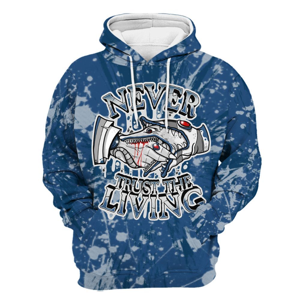 Hoodie To Match High OG Midnight Navy 1s - Never Trusting Living Graphic Halloween All Over Print