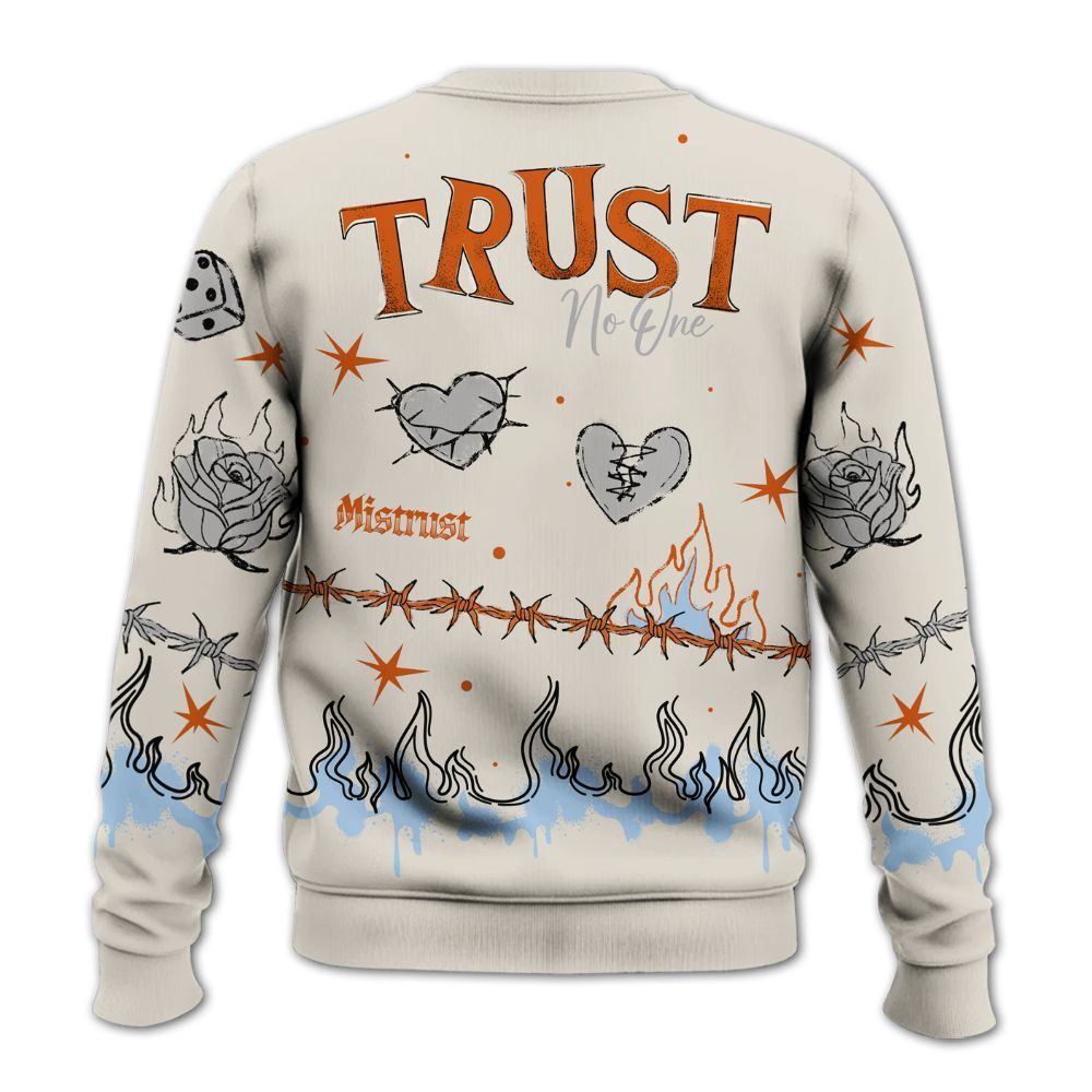 Sweatshirt To Match SE Craft 5s - Trust No One Snake-Bite Doodle Crayon All Over Print