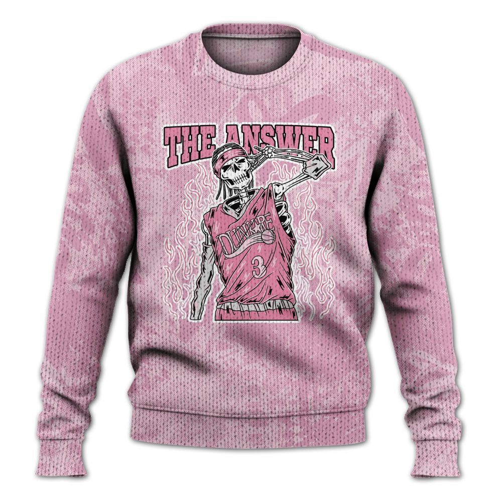 Knitted Sweater To Match Orchid 4s - Allen Answer Skeleton Heart