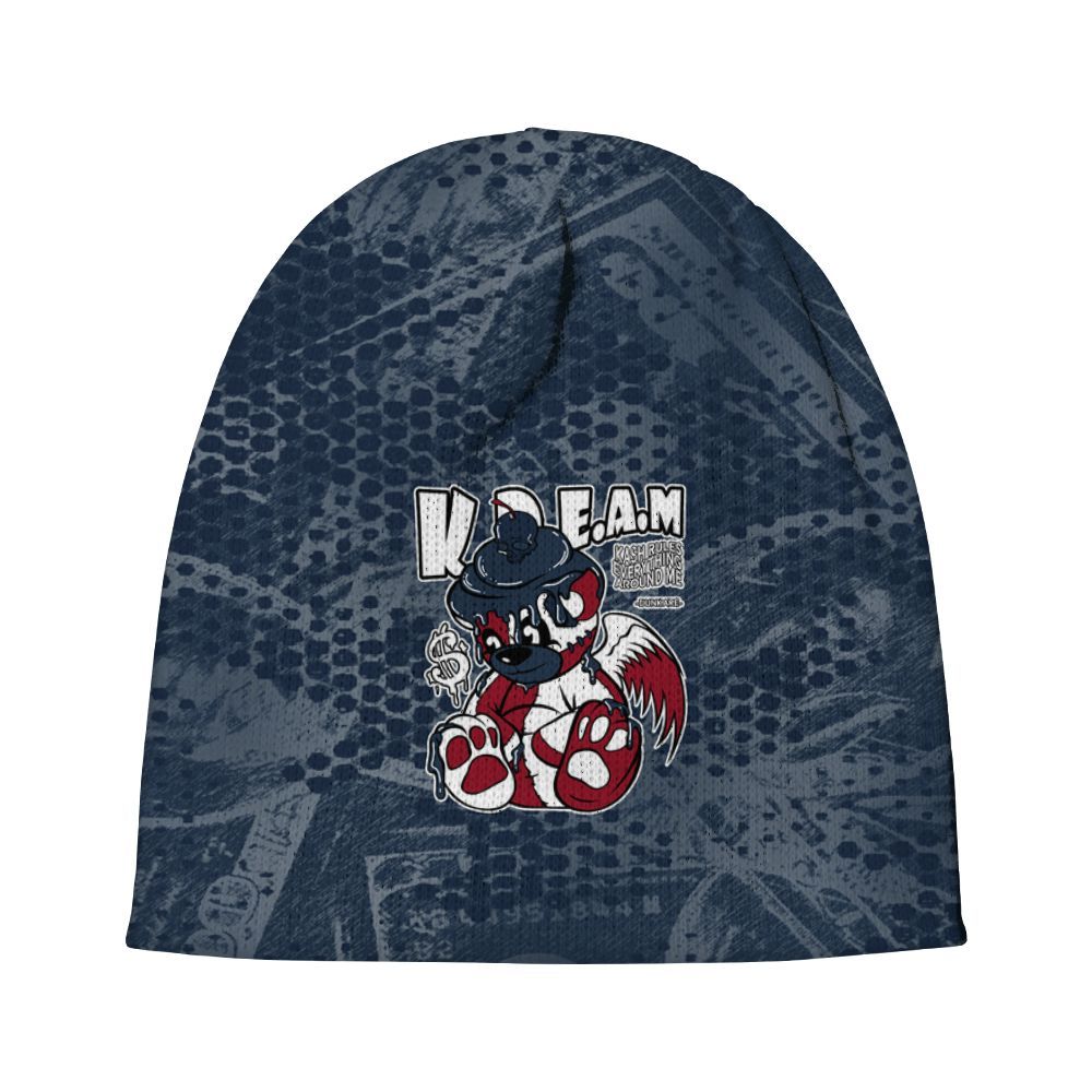Beanie Hat To Match White Midnight Navy 6s - Loot Bear Graphic