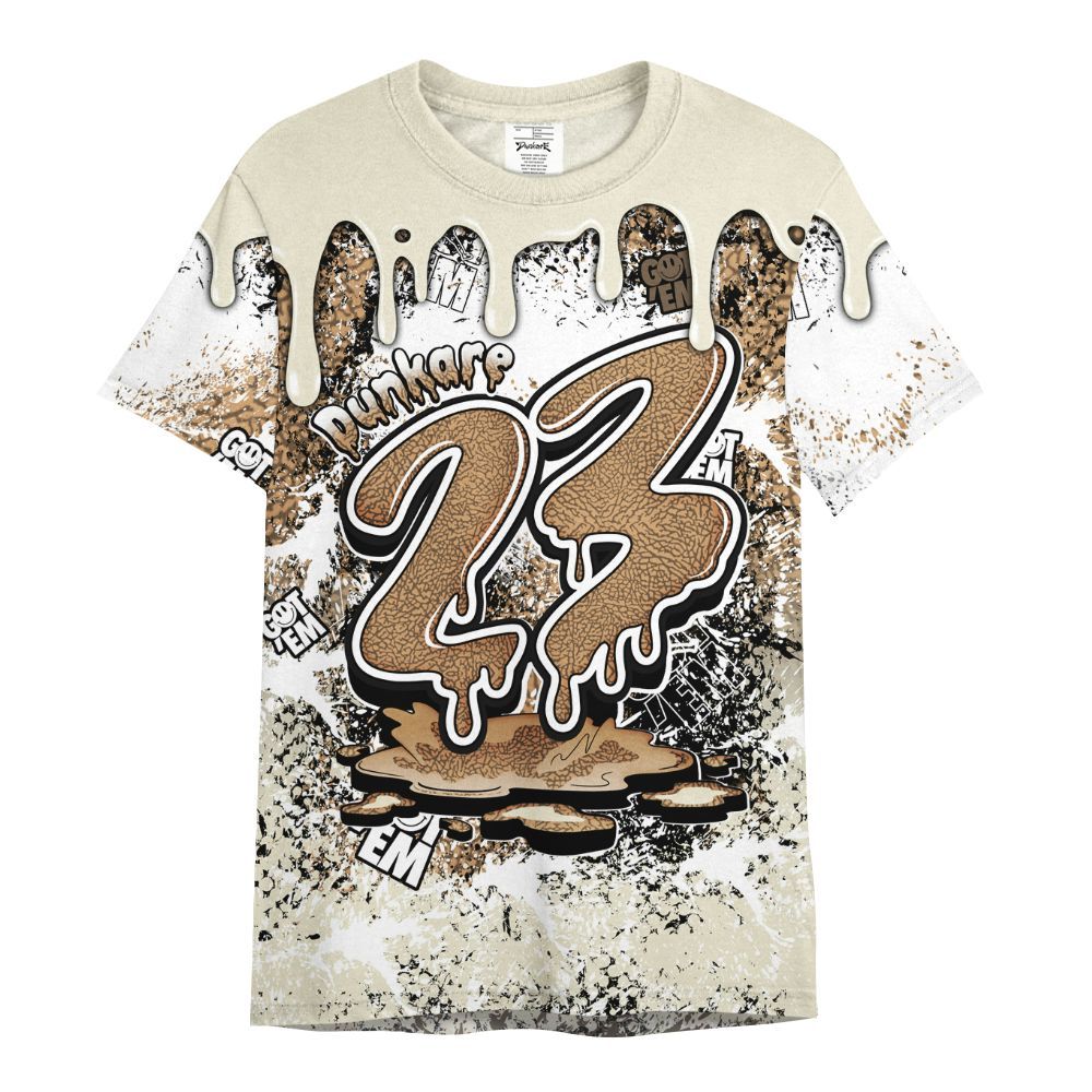 Shirt To Match Orewood Brown 3s - Dripping 23 Drip All Over Print