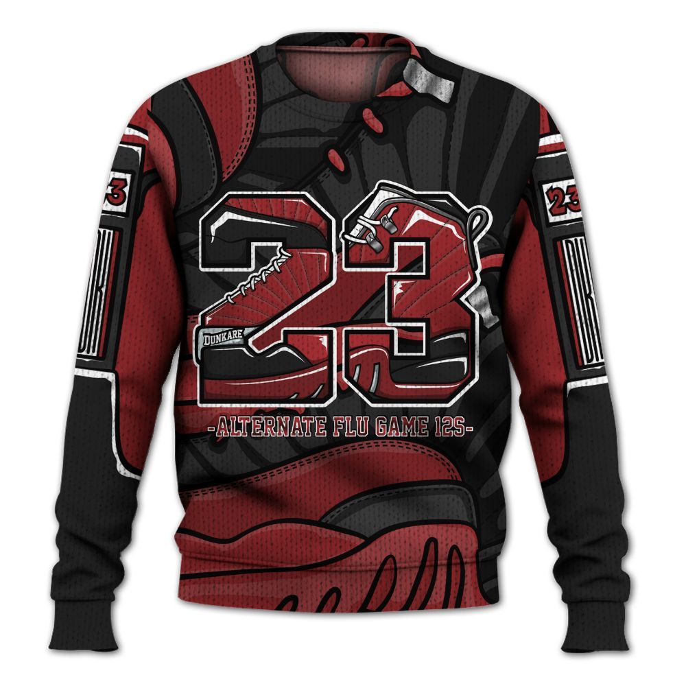 Sweater To Match Alternate Flu Game 12s - Number 23 Style 12s Graphic