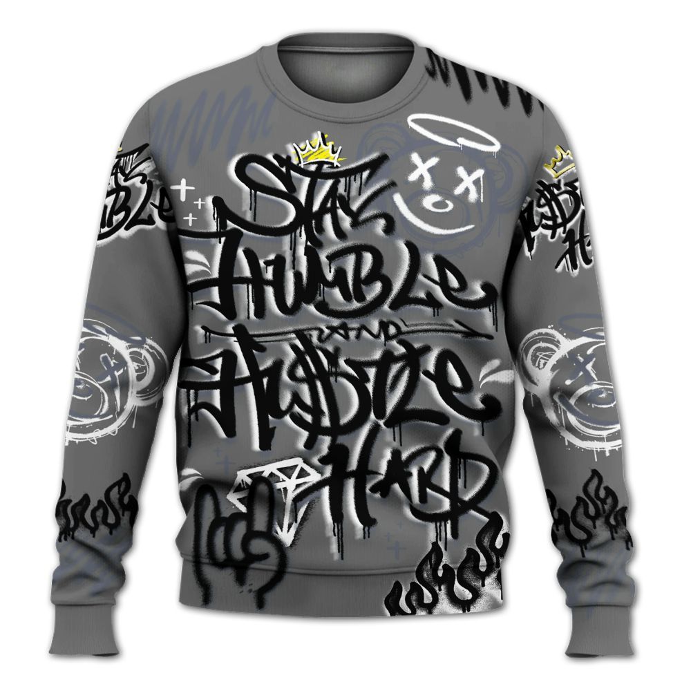 Sweatshirt To Match Cool Grey 6s - Humble Drip Streetwear Graffity All Over Print