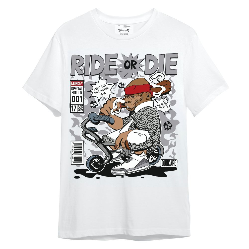 Shirt To Match Cement Grey 3s - Monkey Rider Sneaker Unisex Shirt