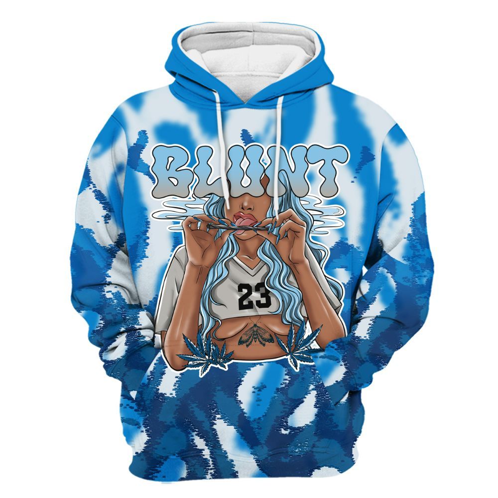 Hoodie To Match Industrial Blue 4s - Bluntz Burnz All Over Print
