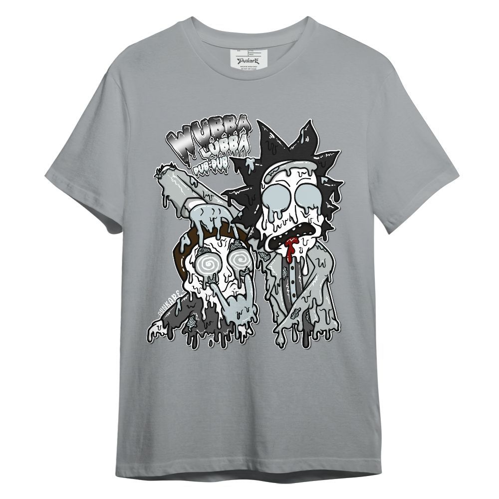 Shirt To Match Black Wolf Grey 12s - Wubba Rick Drip Graphic